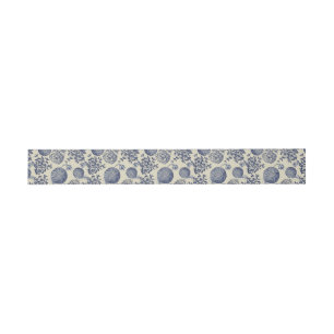 Bandeau De Faire-part Flore d'impression florale de fleurs bleues antiqu