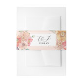 Bandeau De Faire-part Flores d'été Mariage Cutlery Band Aquarelle (Devant example)