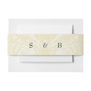 Bandeau De Faire-part Flores d'or