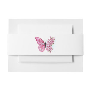 Bandeau De Faire-part Flower Butterfly