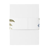 Bandeau De Faire-part Flush et Navy Flowers | Mariage blanc (Dos Example)