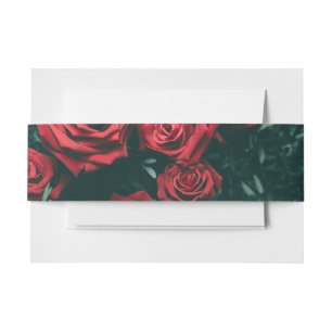 Bandeau De Faire-part Fond à motif floral de roses rouges foncées lunati