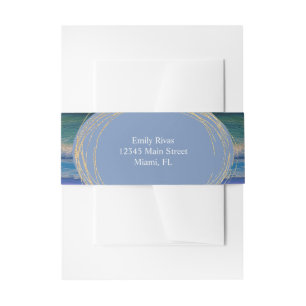 Bandeau De Faire-part Fond de mariage pailleté faux plage vibrante