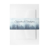 Bandeau De Faire-part Forêt de pin bleu foncé Mariage rustique (Devant example)