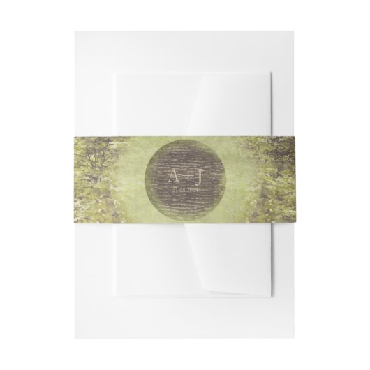 Bandeau De Faire-part Forêt enchantée Arbres rustiques Mariage des bois (Devant example)