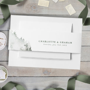 Bandeau De Faire-part Forêt Mariage Belly Band