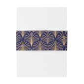 Bandeau De Faire-part Formelle Black Cravate Gold Art Déco Invitation Ba (Dos Example)