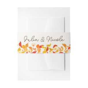 Bandeau De Faire-part Fraîcheur Citrus Foliage Mariage
