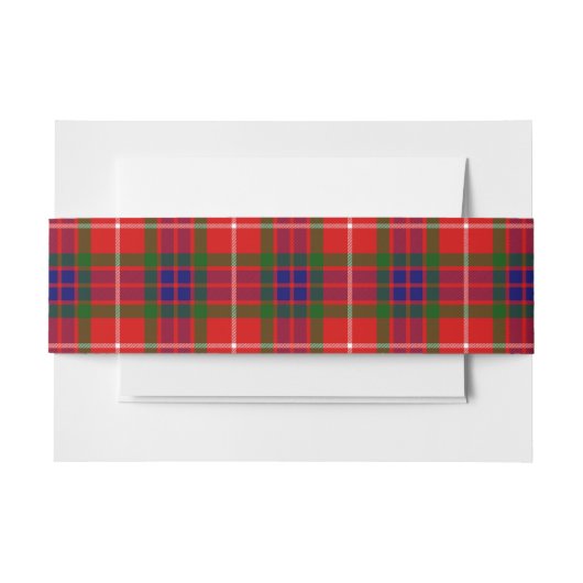 Bandeau De Faire-part Fraser Scottish Tartan Belly Band (Devant Example)