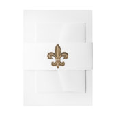 Bandeau De Faire-part French Fleur De Lis d'or (Devant example)