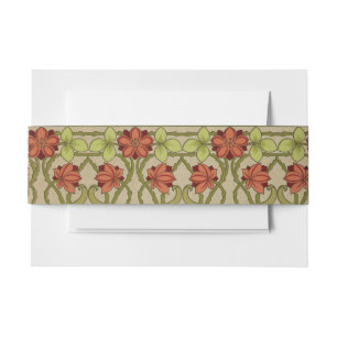 Bandeau De Faire-part Frieze Bordure Art Nouveau Floral