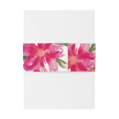 Bandeau De Faire-part Fuchsia | Mariage d'aquarelle verte (Dos Example)