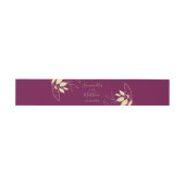 Bandeau De Faire-part Fuchsia Pink & Gold Modern Foliing Mariage (Plat)