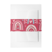 Bandeau De Faire-part Fuchsia Valentines Day Rainbows (Devant example)