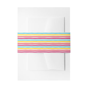 Bandeau De Faire-part Fun Coloré mignon bonbon rayé