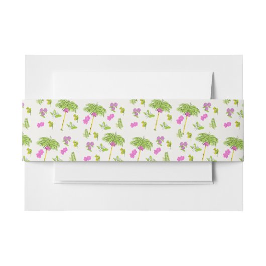 Bandeau De Faire-part Funky Drawn Tropical Destination Wedding (Devant Example)