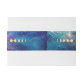 Bandeau De Faire-part Galaxie céleste Lune Phase Belly Bands (Dos exemple)
