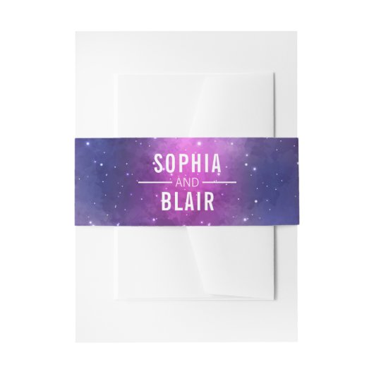 Bandeau De Faire-part Galaxy Céleste Stars Dîner Mariage Personnalisé (Devant example)