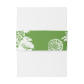 Bandeau De Faire-part Garden Bee Toile Green Invitation Belly Band (Dos Example)