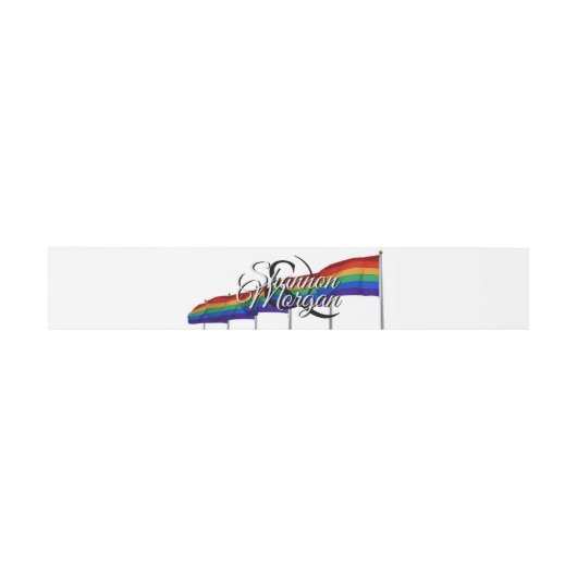 Bandeau De Faire-part Gay pride Rainbow Flags Mariage Belly Band (Plat)