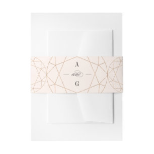 Bandeau De Faire-part Gem diamant rond Géométrique Monogramme Chic Maria