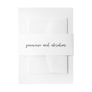 Bandeau De Faire-part Genevieve Mariage moderne noir et blanc