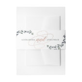 Bandeau De Faire-part Geo vert | Mariage or Rose (Devant example)