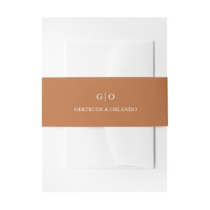Bandeau De Faire-part Gertrude Burnt Orange Classique Mariage Élégant