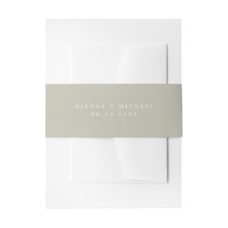 Bandeau De Faire-part GIANNA Minimaliste Terre Tone Sage Mariage vert