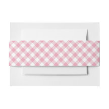 Gingham rose blanc