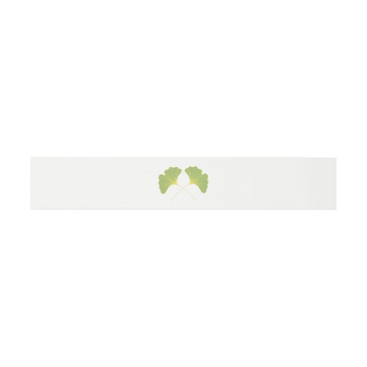 Bandeau De Faire-part Ginkgo Tree Feuilles Printemps vert (Plat)