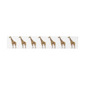 Bandeau De Faire-part Giraffe Brown et jaune Silhouette (Plat)