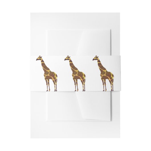 Bandeau De Faire-part Giraffe Brown et jaune Silhouette (Devant example)