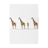 Bandeau De Faire-part Giraffe Brown et jaune Silhouette (Dos Example)