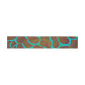 Bandeau De Faire-part Giraffe Impression Brown et Turquoise (Plat)