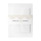 Bandeau De Faire-part Gold Art Deco String Lights Invitation Belly Band (Devant example)