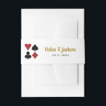 Bandeau De Faire-part Gold Card convient à Las Vegas Casino Mariage<br><div class="desc">Éblouissez vos invités en leur envoyant leurs cartes de faire-part de mariage et d'enceinte,  le tout soigneusement emballé avec cette bande de ventre unique en or spade,  diamant,  club,  et enveloppe cardiaque. Ils attendront avec impatience ce mariage incontournable !</div>