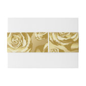 Bandeau De Faire-part Gold Floral Invitation Belly Band (Dos exemple)