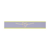 Bandeau De Faire-part Gold Heart violet Mariage vert (Plat)