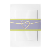 Bandeau De Faire-part Gold Heart violet Mariage vert (Devant example)