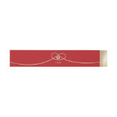 Bandeau De Faire-part Gold Knot Union Double Bonheur Mariage chinois (Plat)