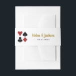 Bandeau De Faire-part Gold Las Vegas Casino Card Mariage<br><div class="desc">Éblouissez vos invités en leur envoyant leurs cartes de faire-part de mariage et d'enceinte,  le tout soigneusement emballé avec cette bande de ventre unique en or spade,  diamant,  club,  et enveloppe cardiaque. Ils attendront avec impatience ce mariage incontournable !</div>