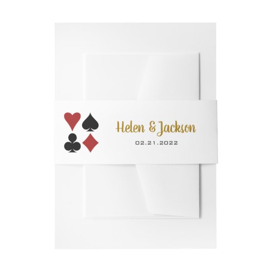 Bandeau De Faire-part Gold Las Vegas Casino Card Mariage (Devant example)