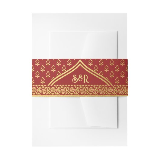 Bandeau De Faire-part Gold Marigold Flower Mundap Arch Monogramme Mariag (Devant example)