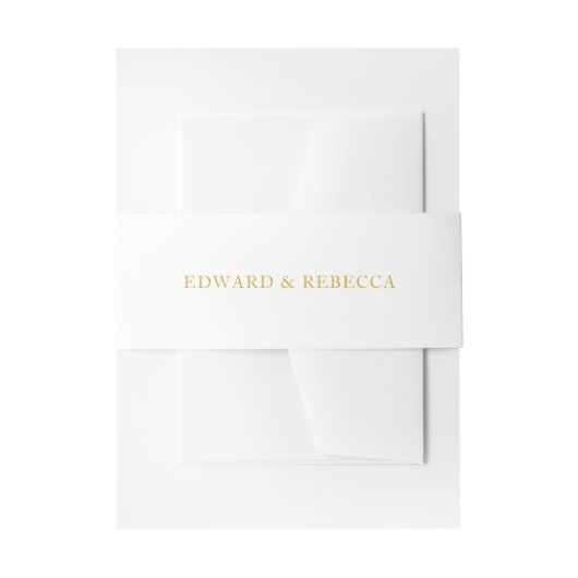 Bandeau De Faire-part Gold Names Elegant Simple Mariage (Devant example)