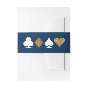 Bandeau De Faire-part Gold Navy Las Vegas Faire-part de mariage Belly Ba