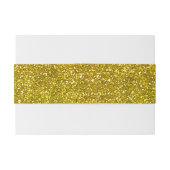 Bandeau De Faire-part Gold Parties scintillant Motif Belly Band (Dos exemple)