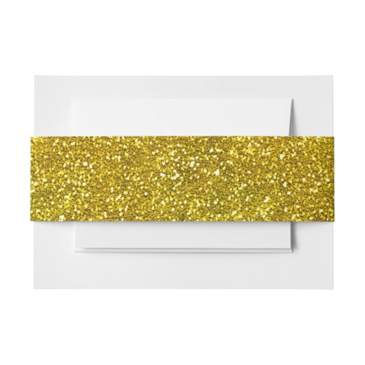 Bandeau De Faire-part Gold Parties scintillant Motif Belly Band (Devant Example)