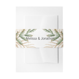Bandeau De Faire-part Gold Sage Green Faire-part de mariage Belly