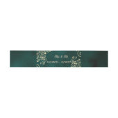 Bandeau De Faire-part Gold Swirls Emerald Green Wedding  (Plat)